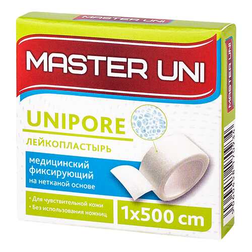 Пластырь Master Uni Unipore фиксирующий на нетканой основе 1 х 500 см в Фармация