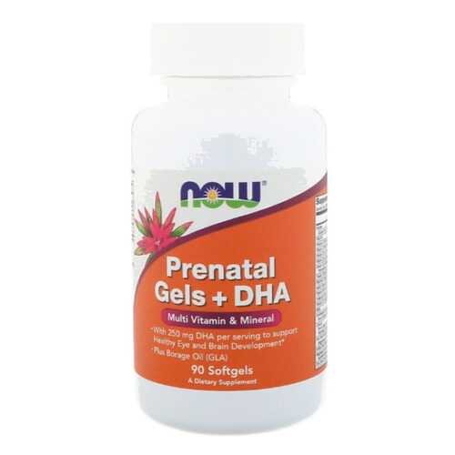 NOW Prenatal Gels + DHA, 90 капсул в Фармация