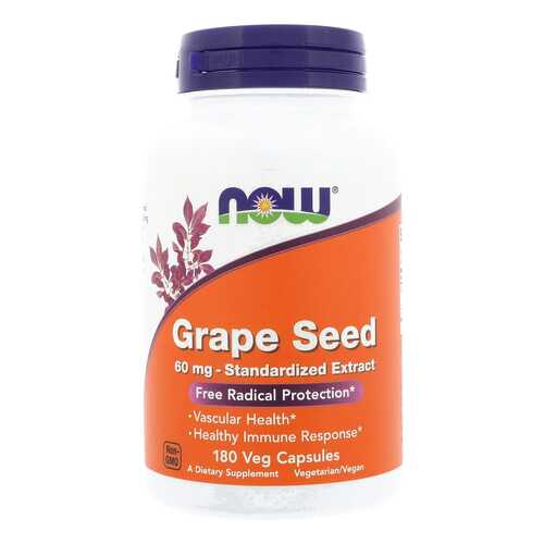 Grape Seed Extract Now капсулы 60 мг 180 шт. в Фармация