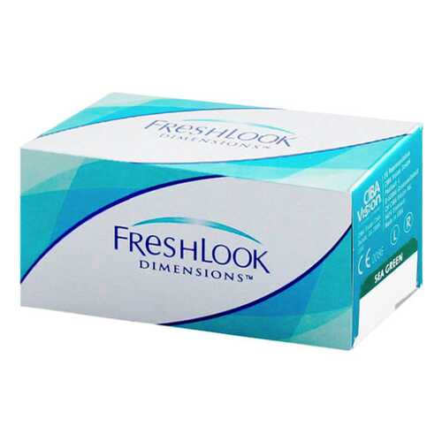 Контактные линзы FreshLook Dimensions 2 линзы без упаковки R 8,6 -4,00 Зеленые в Фармация