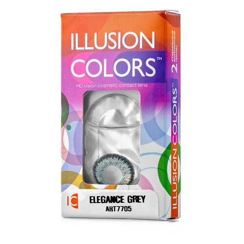 Контактные линзы ILLUSION colors Elegance 2 линзы -3.5D grey серый в Фармация