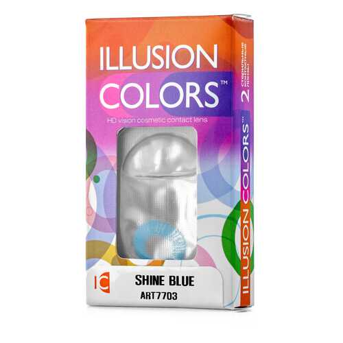 Контактные линзы ILLUSION colors Shine 2 линзы -1.0D blue голубой в Фармация