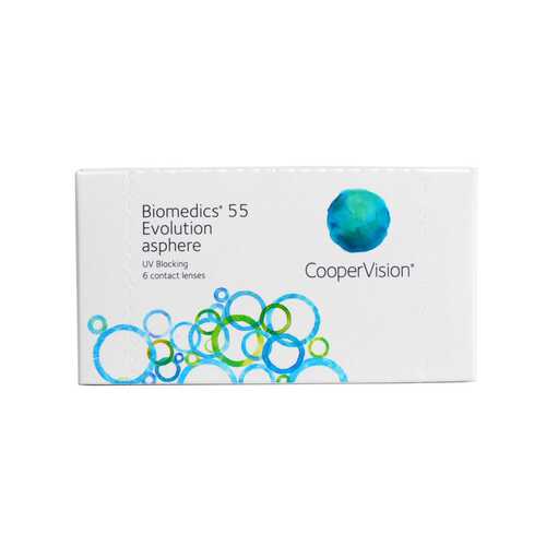 Контактные линзы Biomedics 55 Evolution asphere 6 линз R 8,8 +6,50 в Фармация