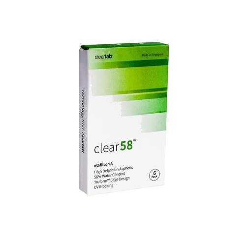 Контактные линзы ClearLab Clear 58 6 линз R 8.3 -00,75 в Фармация