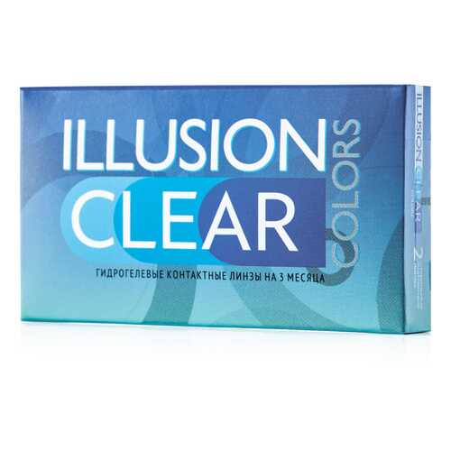 Контактные линзы ILLUSION colors Clear 2 линзы -1.0D прозрачные в Фармация