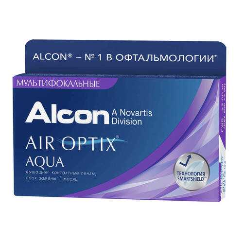 Контактные линзы Air Optix Aqua Multifocal 3 линзы high -0,50 в Фармация