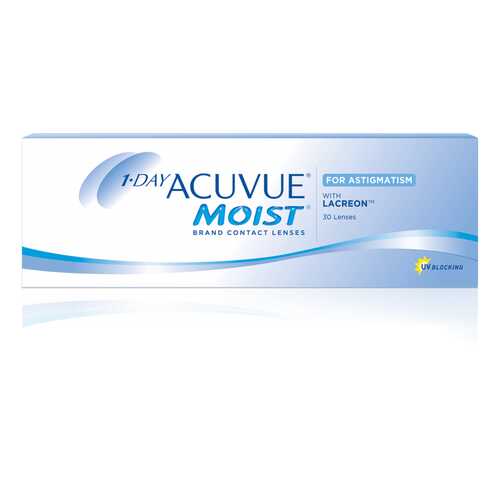 Контактные линзы 1-Day Acuvue Moist for Astigmatism 30 линз -0,25/-0,75/110 в Фармация