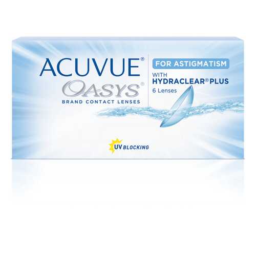 Контактные линзы Acuvue Oasys for Astigmatism with Hydraclear Plus 6 линз -0,25/-0,75/140 в Фармация