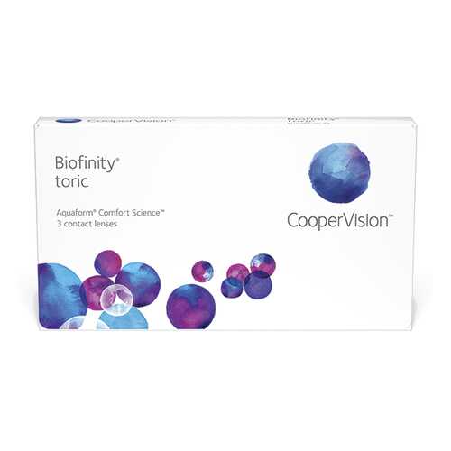 Линзы контактные CooperVision Biofinity Toric 3 шт. -2,5/0,75/180 в Фармация