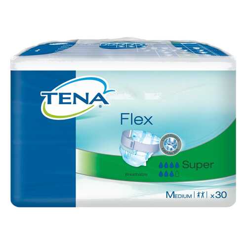 Подгузники для взрослых с поясом, M, 30 шт. Tena Flex Super в Фармация