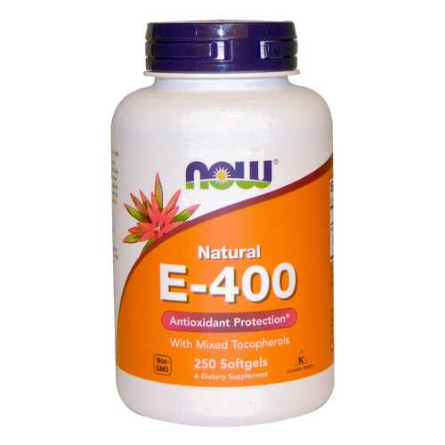 Витамин E NOW E-400 Mixed + Tocopherols 250 капс. в Фармация