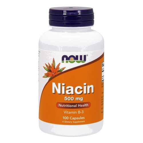 Витамины группы B Now Niacin (500 мг) 100 капсул в Фармация